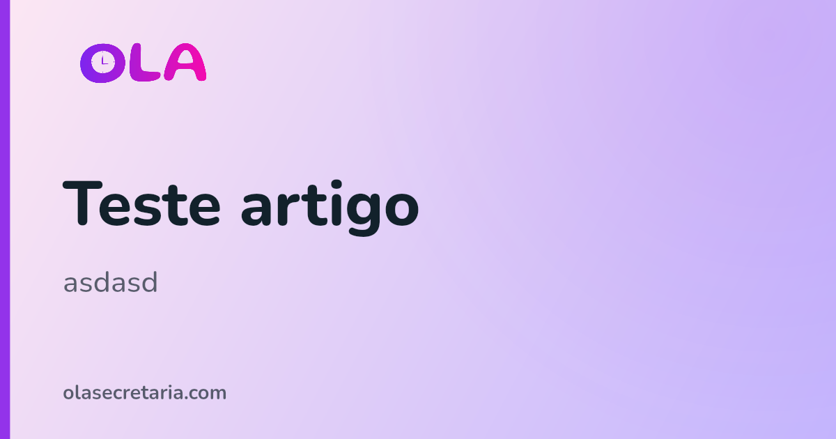 Teste artigo